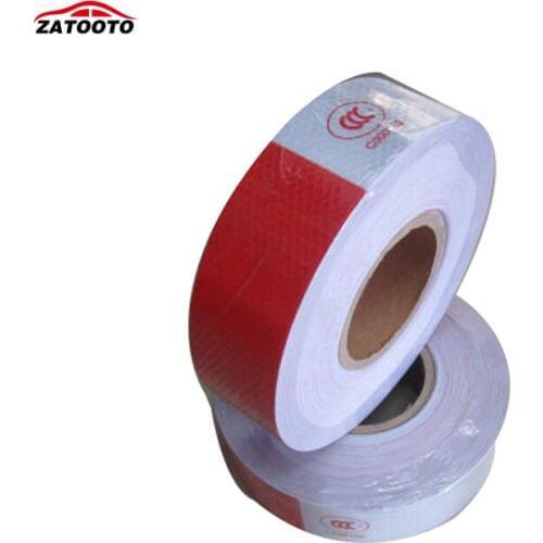 ZATOOTO (100M/Roll ) Wholesale Safety Reflective Hazard Warning Tape W/R 5cm*100M Vehicle Conspicuity Warning Stickers