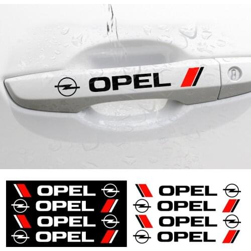 4Pcs Car Door Handle Stickers Rear View Mirror Stickers Body Stickers Car Styling for Opel Astra H G J Corsa Auto Accessories