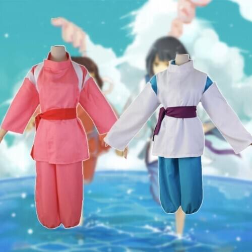 Anime Spirited Away Cosplay Costumes Chihiro Ogino Cosplay Costume Uniform Halloween Party Haku Sen To Chihiro No Kamikakushi