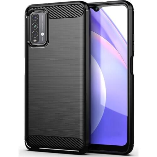 Carbon Fiber Bumper For Xiaomi Redmi 9 Power Case For Redmi 9 Power Poco M3 X3 Silicone Protective Phone Cover For Redmi 9 Power