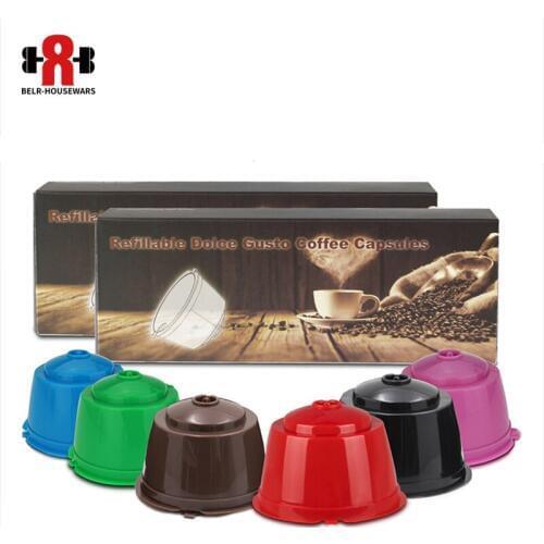 3/6pcs/lot Refillable Dolce Gusto Reusable Coffee Capsule Coffee Compatible Nescafe Dolce Gusto Coffee Capsules