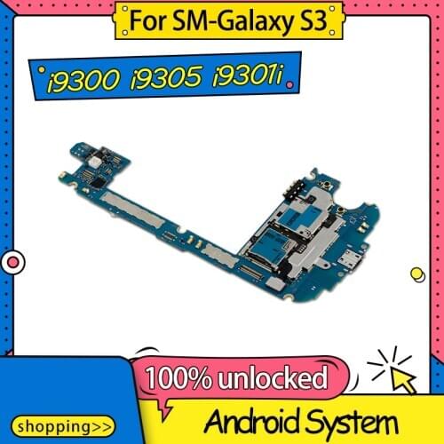 Free Shipping TDHHX Full Function Mainboard Logic Board For Samsung Galaxy S3 i9300 i9305 i9301i Motherboard With Android System
