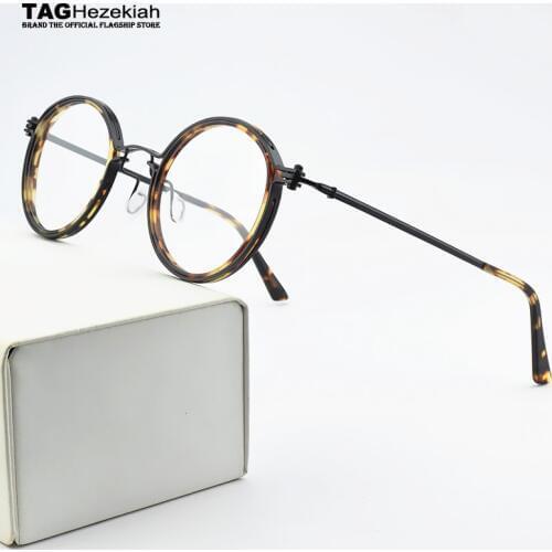 Brand Round titanium glasses frame men spectacle frames myopia eye glasses frames for women optical glasses frame eyeglasses men