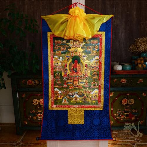 Western Polar World Thangka Buddha hanging painting decorative painting Xizang gold