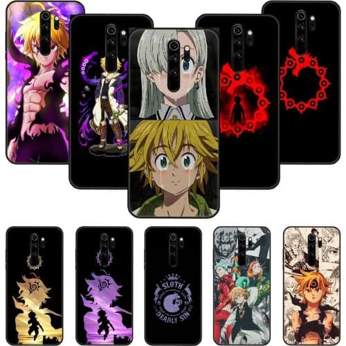 Phone Case For Xiaomi Redmi Note 8 8T 7 7A 9 9S 8A 4 5 Pro Black Cover Shell Soft Waterproof Tpu Funda The Seven Deadly Sins