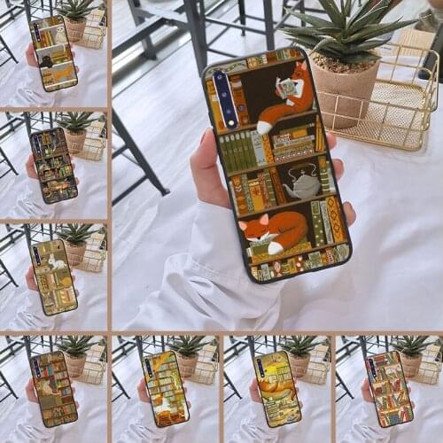 Phone Case For Huawei Honor 8A Pro 8S V20 Cat Book Cute Funny Fox Soft Silicone Back Cover For Huawei Honor 10i 20i 20 Lite Pro