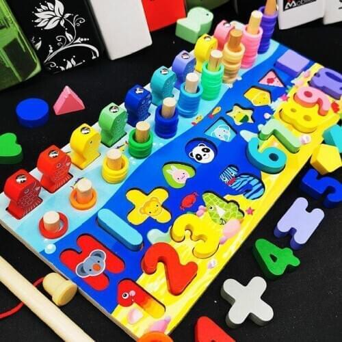 Childrens Toys Kids Digital Letter Color Cognition Puzzle Baby Early Learning Building Blocks Montessori Toys Christmas Gift