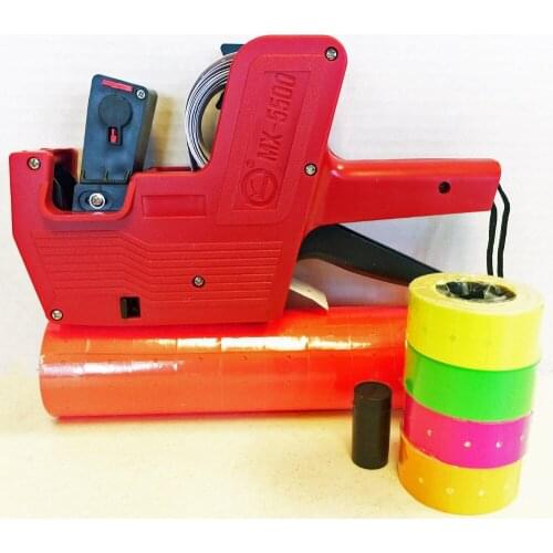 [ Fly Eagle ] MX-5500 8 Digits Price Tag Gun Labeler Labeller Plus 5000 RED labels +Free Gift
