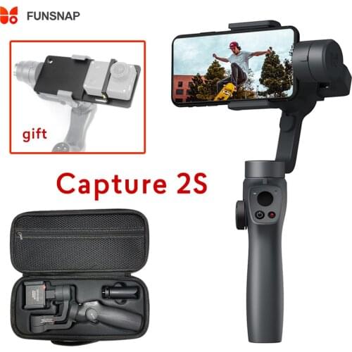 Funsnap Capture 2S 3-Axis Handheld Gimbal Stabilizer Selfie Stick for iPhone Android Smartphone For Vlog Live Travel Video