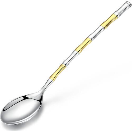 S999 sterling silver handmade coffee spoon dessert, ice cream, teaspoon picnic kitchen accessories