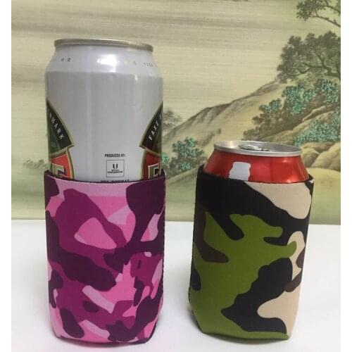 Camouflage Pattern Can Holder For Beer Insulated Cooler Bag Neoprene Drink Sleeve Wedding Customize Waterproof Stubby Beer Cover