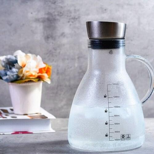 High Borosilicate Glass Cold Water Pot Household Restaurant Cold Extraction Pot Cold Water Pot Cool Water Pot Tie Pot