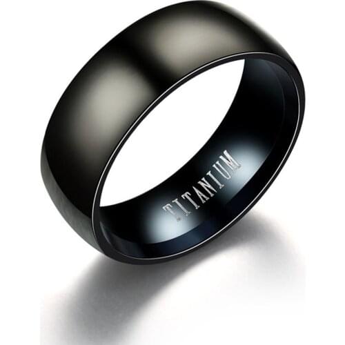 Classic Design Round Arc Titanium Steel Men Male Ring Elegant Finger Ring Fine Jewelry Best Gifts for Engagement