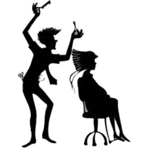 Creative Salon Vinyl Wall Decal Beauty Design Hair Stylist Hairdresser Mural Art Wall Sticker Hair Shop Salon Window Glass Decor