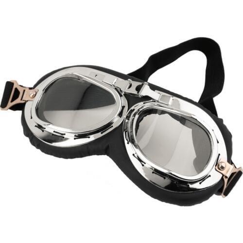 Anti-UV Vintage Motorcycle Goggles Pilot Biker Helmet Sunglasses Scooter Cruiser ATV Glasses Off-Road Motocross Racing Eyewear