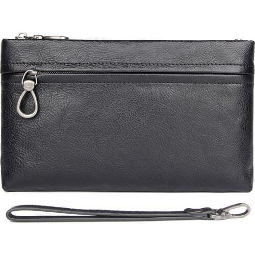Men Wallets Leather Clutch Bag Business Office Hand Bag Fashion Long Male Envelope Long Clutches Purse C010
