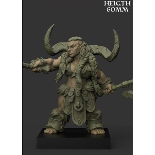 60MM Unpainted Assembly Resin Figure kit Warrior