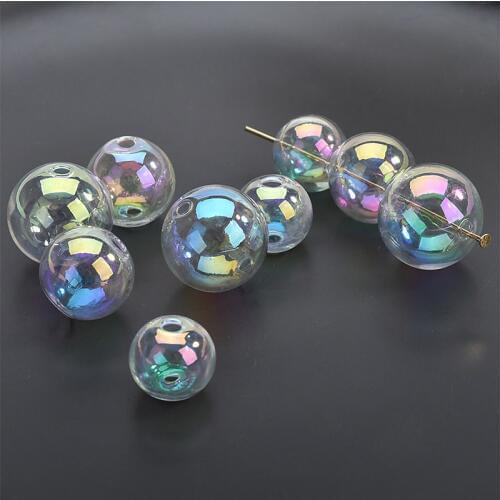 New arrived 20pcs/lot geoemtry rounds shape colorful glass transparent balls diy jewelry earring/garment pendant accessory
