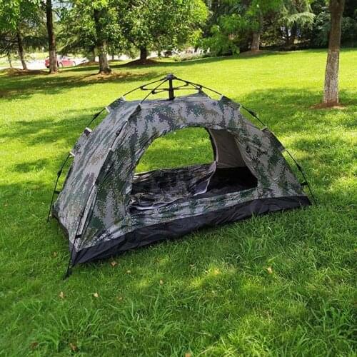 Outdoor Single-Person Fully Automatic Camouflage Tent, Anti-Mosquito Folding, Camping Warm, Easy To Carry
