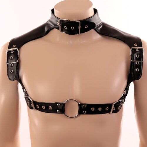Punk Gothic Costume Body Bondage Sexy Lingerie Fetish Erotic Men Underwear Harness Fashion Belt Adjust Waist Size Pole Dance