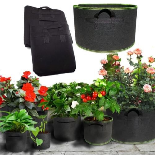 Grow Bags Vegetable Plant Tree Pots Garden Tool Strawberry Fabric Growing Flower Jardin 15 20 25 30 Gallon