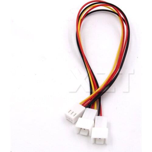 Hot Sale 3pin 2in 1 wire Female to 2 Male terminal Y Cable Splitter Extension Cable for fan cooling CPU GPU COOLER