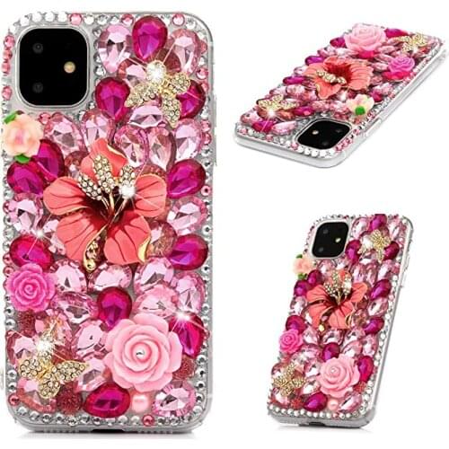 Luxury Rhinestone Case For Huawei P40 P20 P30 Lite Mate 40 20 30 Pro Honor 9 Play Nova 5t 5i 7i Silicone Mobile Phone Coque Girl