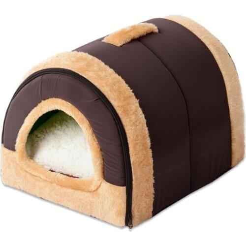 Dog Kennel Keeps Warm In Winter, Small Dog Teddy Pet Nest Removable and Washable Four Seasons Medium Pomeranian Closed Cat House