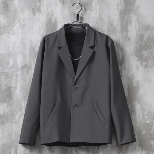 Mens Suit Jacket Loose Gray Unisex Couple Casual Business Suit Blazer Oversize Long Sleeve Mens Blazer Slim Fit Boys Suits Xxxl