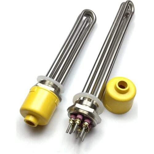 DN40 304SS 220V/380V 3KW/6KW/9KW/12KW Tubular Water Heating Element Spare Parts for Boiler Air Tank