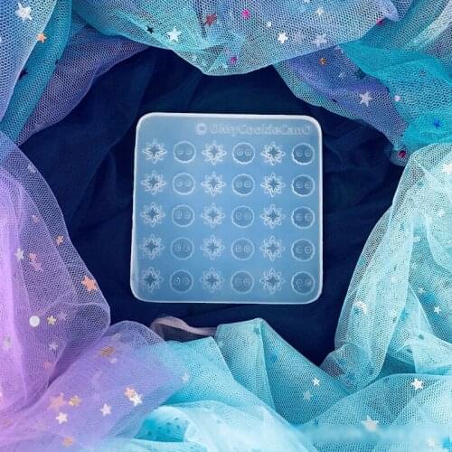 U90E 30 Companies Briquettes Fairy Star Candy Mould Fully Transparent Silicone Mold