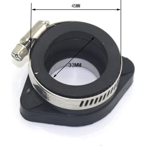 28mm Intake Adapter Rubber Flange VM24 Parts Carburetor Spare Replacement Manifold