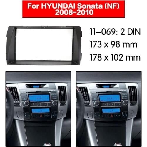 Top quality car radio stereo face facia surround trim frame for HYUNDAI Sonata (NF) 2008-2010 2-DIN 11-069