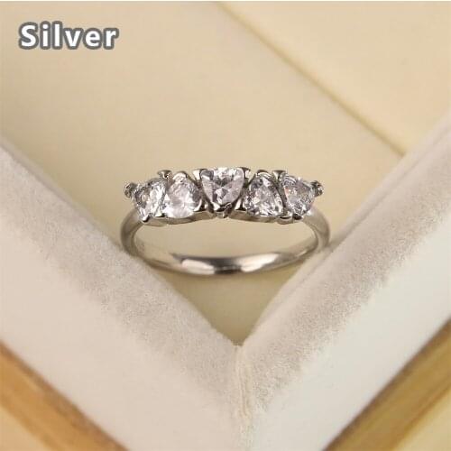 Japan and South Koreas new S925 pure silver ring triangle drill girl simple personality wedding ring