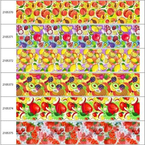 Fresh Fruit Print Grosgrain Ribbon Ribbon 10yards DIY Art Deco Gift