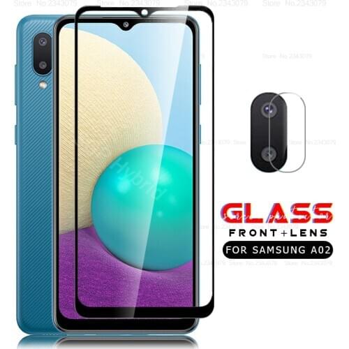 2 in 1 protective glass For Samsung A02 2021 camera lens protector For Samsung Galaxy A 02 A02 02A A022F tempered glass film
