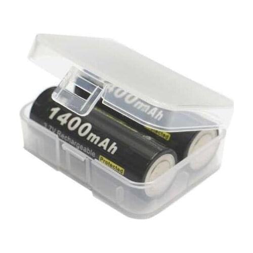 20pcs/lot Hard Plastic 18650 Lithium Battery Storage Box Case Organizer 2 slots for 2 x 18650 Batteries Holder Container