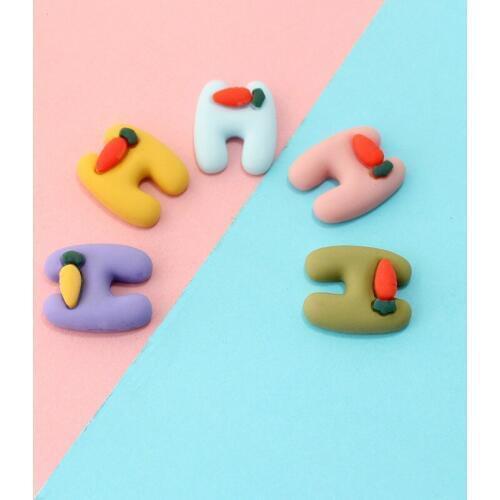 20Pcs DIY resin flatback letter fruit headwear kawaii cabochon craft accessories phone shell scrapbooking for embellishments