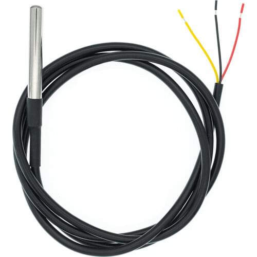 FREE SHIPPING 20PCS/LOT Waterproof DALLAS 18B20 temperature probe temperature sensor Stainless steel package -100cm wire DS18B20