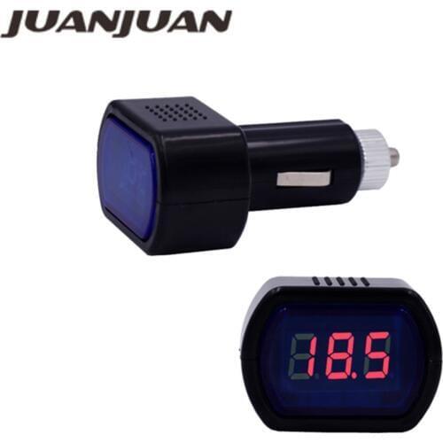 200pcs 12V 24V Car Digital LED Engine Battery Voltage Motorcycle Voltmeter Monitor Boat Gauge Meter Indicator Test