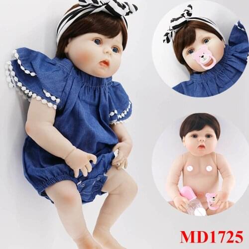 23"57 cm Realistic Full Silicone 23'' Reborn Baby Doll For Sale vinyl newborn doll realistic face kids birthday gifts doll toys