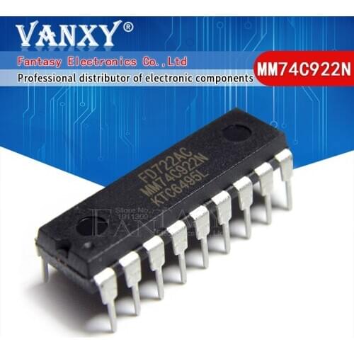 5PCS MM74C922N DIP18 MM74C922 74HC922N 74HC922 DIP