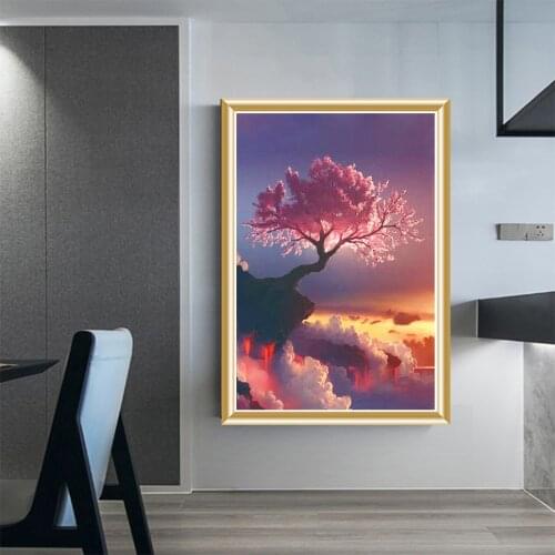 5D DIY Diamond Painting Landscape Rhinestone Picture Square/Round Diamond Embroidery Rhinestone Inlaid Mosaic Home Decoration