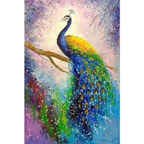 5D DIY Diamond Painting Animal Peacock Cross Stitch Kit Full Drill Embroidery Mosaic Art Picture Of Rhinestones Home Decor