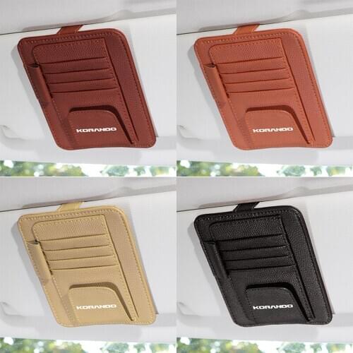 1PCS Car Vehicle Sun Visor Sunglasses Eyeglasses Holder Storage Clip For Ssangyong kyron 2014-2020 Card Package