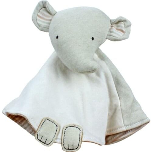 Baby Soother Appease Towel Bib Soft Cotton Animal Sleeping Doll Teether Infants Comfort Sleeping Nursing Cuddling Toys