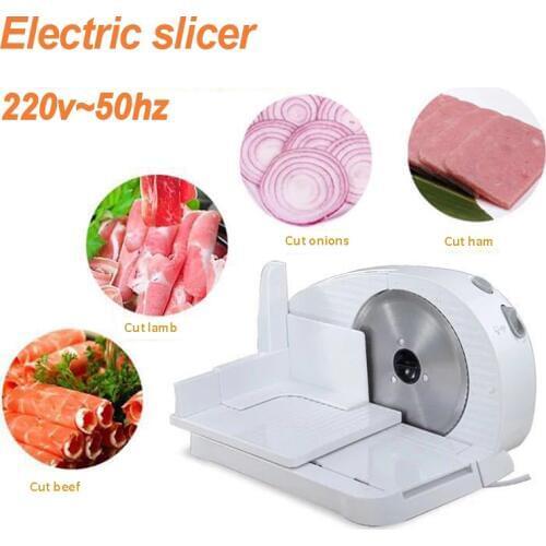 Electric Frozen Meat Slicer Cutting Meat Processing Machine Stainless steel Commercial meat/bread/beef/galantine cutter 220v 1pc