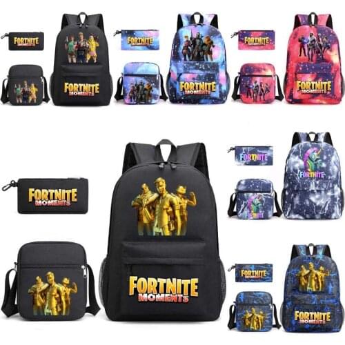 FORTNITE Backpack Men Women Travel Backpack Large Capacity Youth School Bag 3Pcs/Set Rucksack Students Shoulder Bags Daily Bags