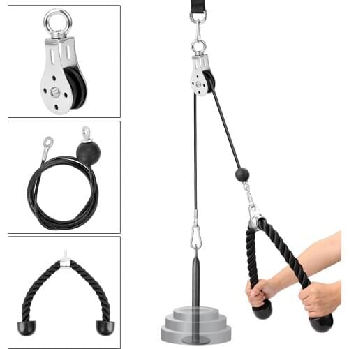 Gym Fitness DIY Pulley Cable Machine Attachment System Loading Pin Lifting Workout Arm Biceps Triceps Hand Training Equipment