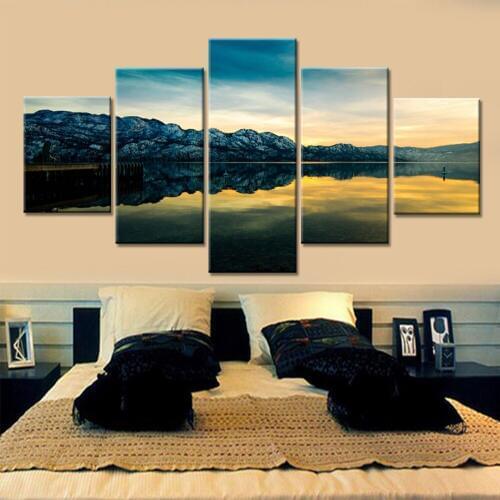 Natural Scenery Marvellous Amazing Five Pieces Canvas Printings Painting Home Wall Decor Modern Space Art For Living Room Framed